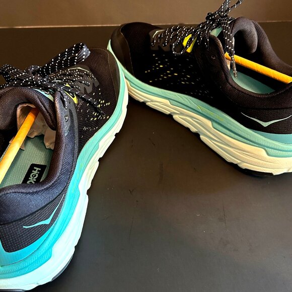 Hoka One One Black/Blue Graphite W Challenger ATR 6 Trail Running Shoes Size 9.5 - Picture 6 of 7